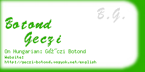 botond geczi business card